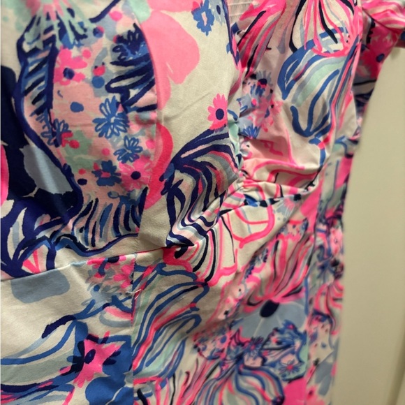 Lilly Pulitzer Puff Sleeve Colorful Peasant Dress Women’s Size 2 - Picture 2 of 4